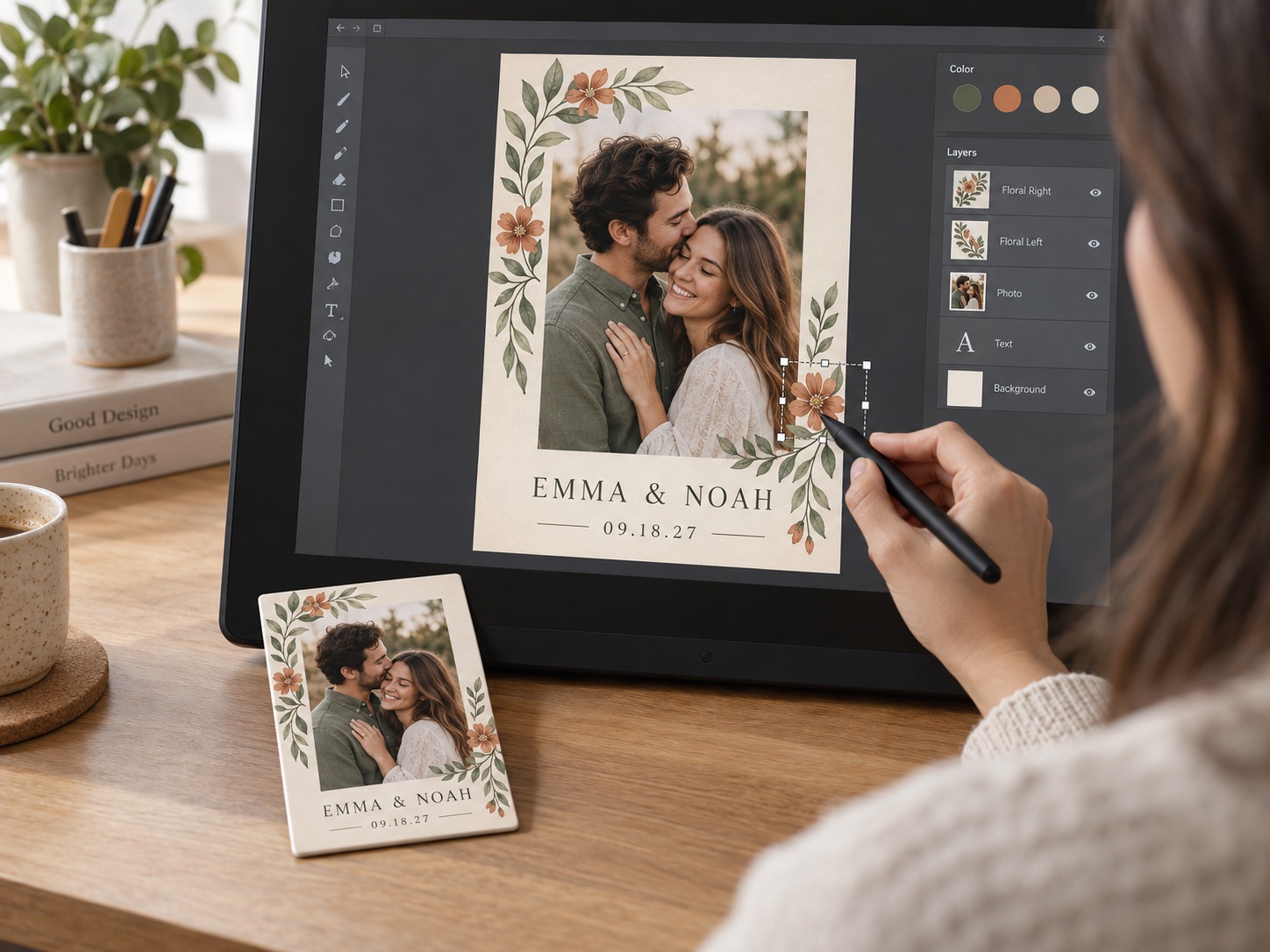 Custom frame being designed in the editor