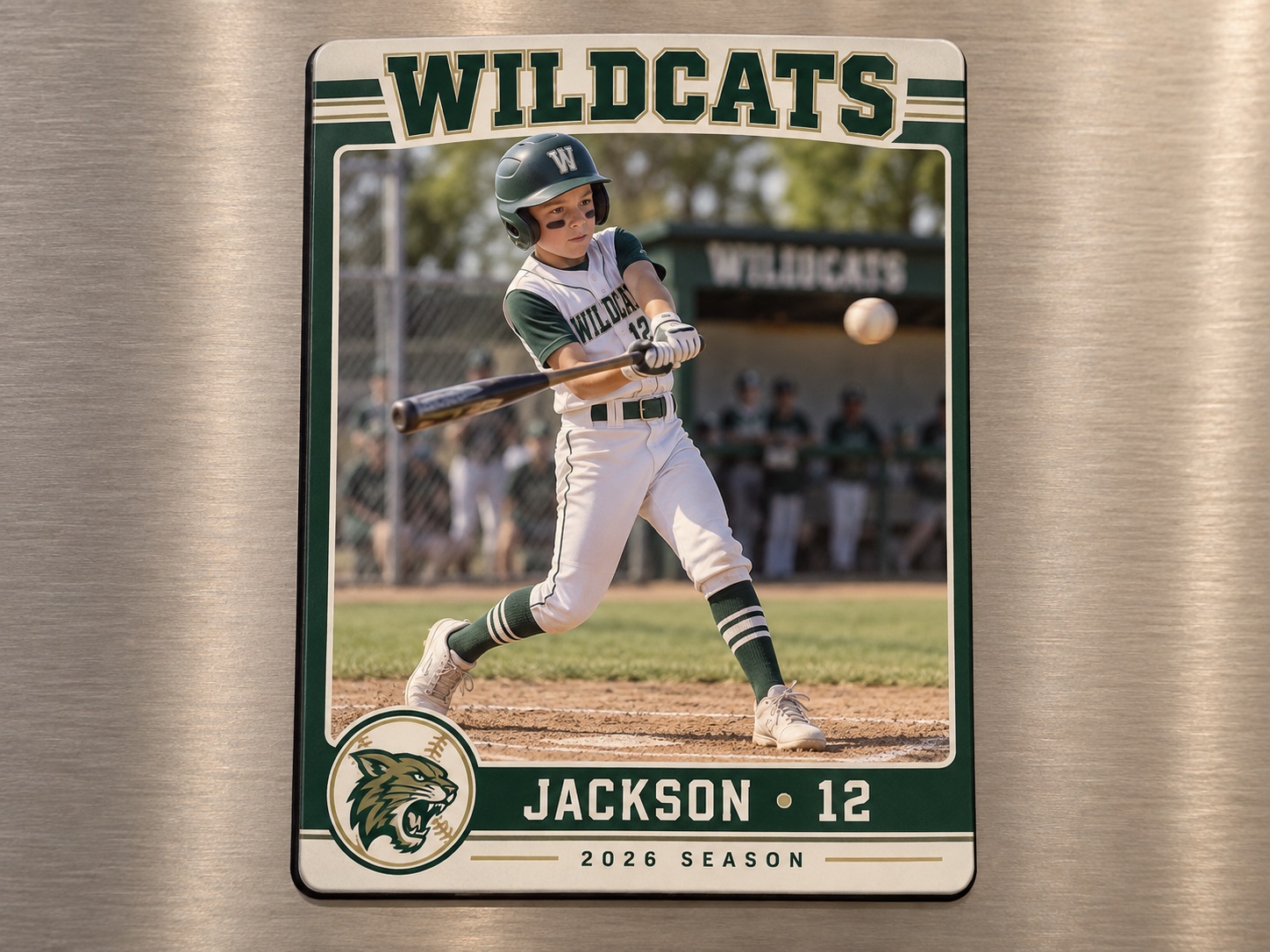 Sample personalized baseball team frame design